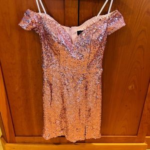 Adorable Barbie pink sequin dress!